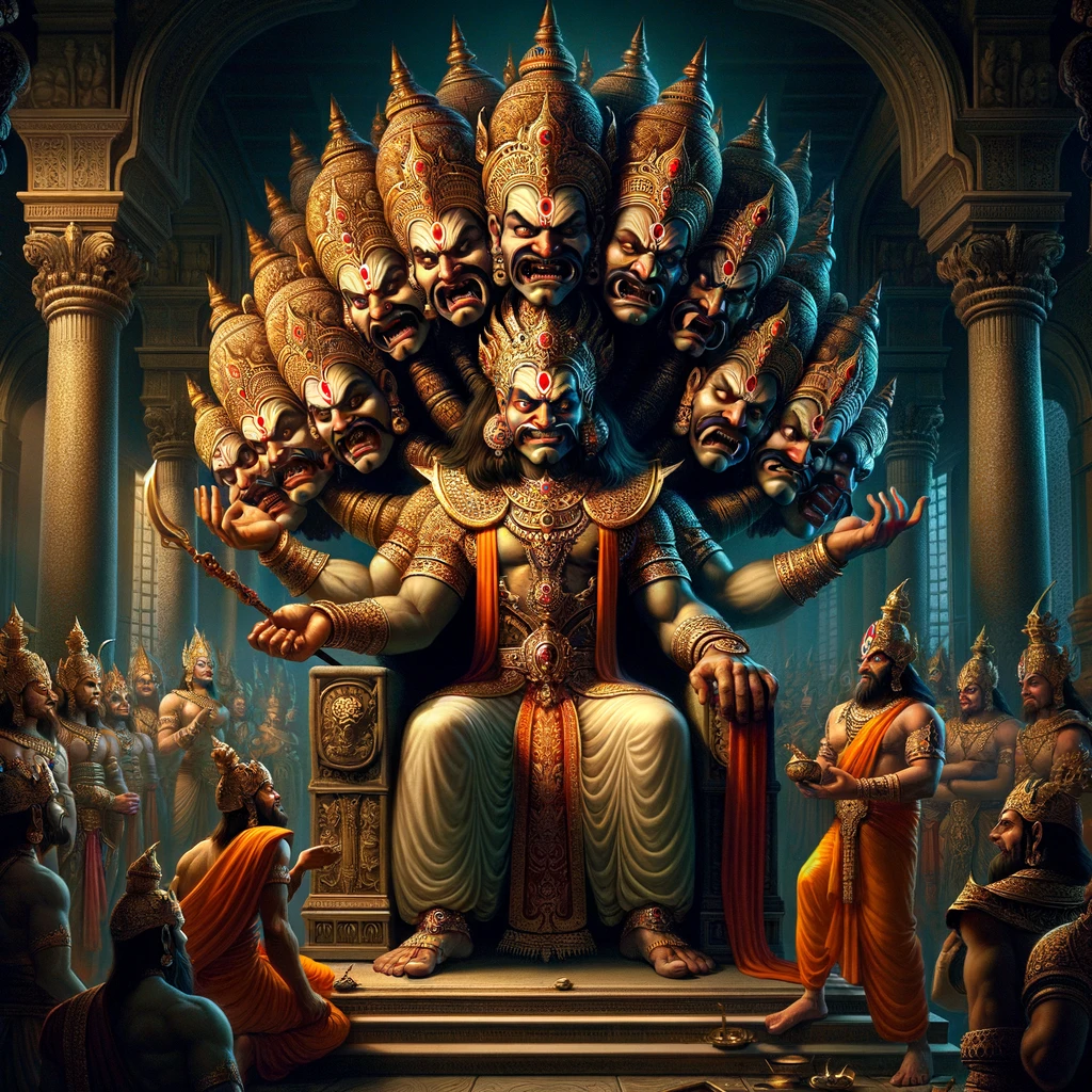 Ravana Informed about the death of Khara and Others
